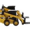 Set of 2 pieces CAT Caterpillar 272D2 Skid Steer Loader CAT Caterpillar 297D2 Compact Track Loader Accessories 1/64 Diecast Models Diecast Masters 85693