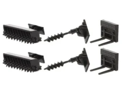 Set of 2 pieces CAT Caterpillar 272D2 Skid Steer Loader CAT Caterpillar 297D2 Compact Track Loader Accessories 1/64 Diecast Models Diecast Masters 85693