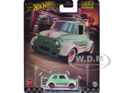 1960's Fiat 500 D Modificado Light Green with Stripes "Boulevard" Series Diecast Model Car by Hot Wheels