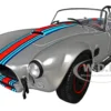 1965 Shelby Cobra 427 MKII "Solido Works M Racing Tribute" Gray Metallic with Stripes 1/18 Diecast Model Car by Solido