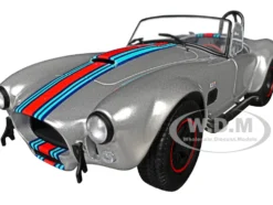 1965 Shelby Cobra 427 MKII "Solido Works M Racing Tribute" Gray Metallic with Stripes 1/18 Diecast Model Car by Solido