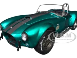 Shelby Cobra 427 MKII Teal Metallic with Gray Stripes "Pink Slips" Series 1/18 Diecast Model Car by Jada