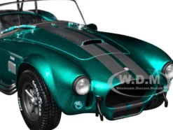 Shelby Cobra 427 MKII Teal Metallic with Gray Stripes 