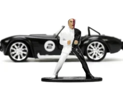 1965 Shelby Cobra 427 S/C #2 Black Metallic White Harvey Two-Face Diecast Figure Batman Hollywood Rides Series 1/32 Diecast Model Car Jada 33091