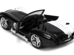 1965 Shelby Cobra 427 S/C #2 Black Metallic White Harvey Two-Face Diecast Figure Batman Hollywood Rides Series 1/32 Diecast Model Car Jada 33091