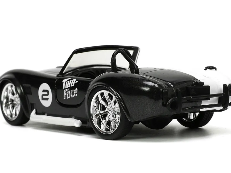 1965 Shelby Cobra 427 S/C #2 Black Metallic White Harvey Two-Face Diecast Figure Batman Hollywood Rides Series 1/32 Diecast Model Car Jada 33091