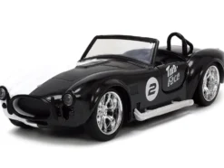 1965 Shelby Cobra 427 S/C #2 Black Metallic White Harvey Two-Face Diecast Figure Batman Hollywood Rides Series 1/32 Diecast Model Car Jada 33091