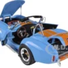 1965 Shelby Cobra 427 S/C Blue With Orange Stripes 1/18 Diecast Model Car Shelby Collectibles 129