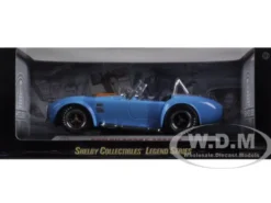 1965 Shelby Cobra 427 S/C Blue With Orange Stripes 1/18 Diecast Model Car Shelby Collectibles 129