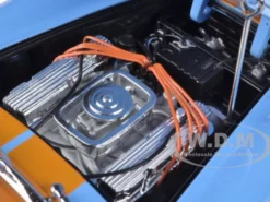 1965 Shelby Cobra 427 S/C Blue With Orange Stripes 1/18 Diecast Model Car Shelby Collectibles 129