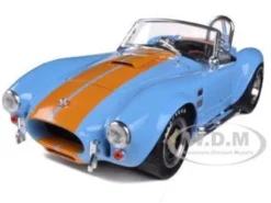 1965 Shelby Cobra 427 S/C Blue With Orange Stripes 1/18 Diecast Model Car Shelby Collectibles 129