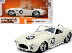1965 Shelby Cobra 427 S/C #58 Cream Bigtime Muscle 1/24 Diecast Model Car Jada 31864