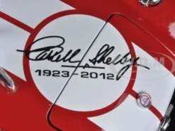 1965 Shelby Cobra 427 S/C Red with White Stripes With Printed Carroll Shelby Signature 1/18 Shelby Collectibles SC122-1