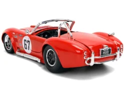 1965 Shelby Cobra 427 S/C #67 Red with Yellow Stripe "Bigtime Muscle" Series 1/24 Diecast Model Car by Jada