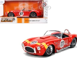 1965 Shelby Cobra 427 S/C #67 Red with Yellow Stripe 