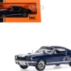 1965 Shelby GT350 Dark Blue Metallic with White Stripes 1/43 Diecast Model by IXO Models