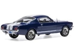 1965 Shelby GT350 Dark Blue Metallic with White Stripes 1/43 Diecast Model by IXO Models