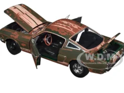 1966 Shelby GT350 Ivy Green with Wimbledon White Stripes Rusted Limited Edition to 5250 pieces Worldwide 1/24 Diecast Model Car M2 Machines 40300-107A