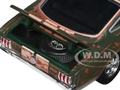 1966 Shelby GT350 Ivy Green with Wimbledon White Stripes Rusted Limited Edition to 5250 pieces Worldwide 1/24 Diecast Model Car M2 Machines 40300-107A
