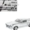Shelby Mustang GT500 Silver Chrome 1/64 Diecast Model Car by Pop Race