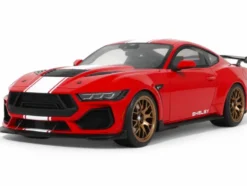 2025 Shelby Mustang Supersnake Race Red with White Stripes 1/18 Model Car by GT Spirit