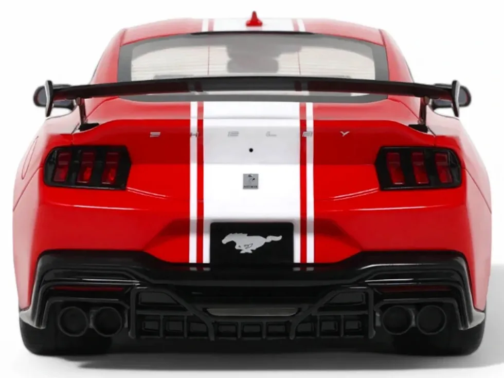 2025 Shelby Mustang Supersnake Race Red with White Stripes 1/18 Model Car by GT Spirit