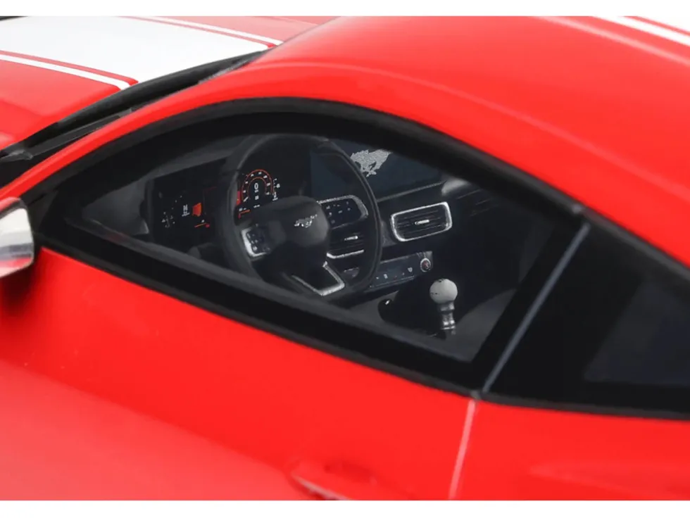 2025 Shelby Mustang Supersnake Race Red with White Stripes 1/18 Model Car by GT Spirit