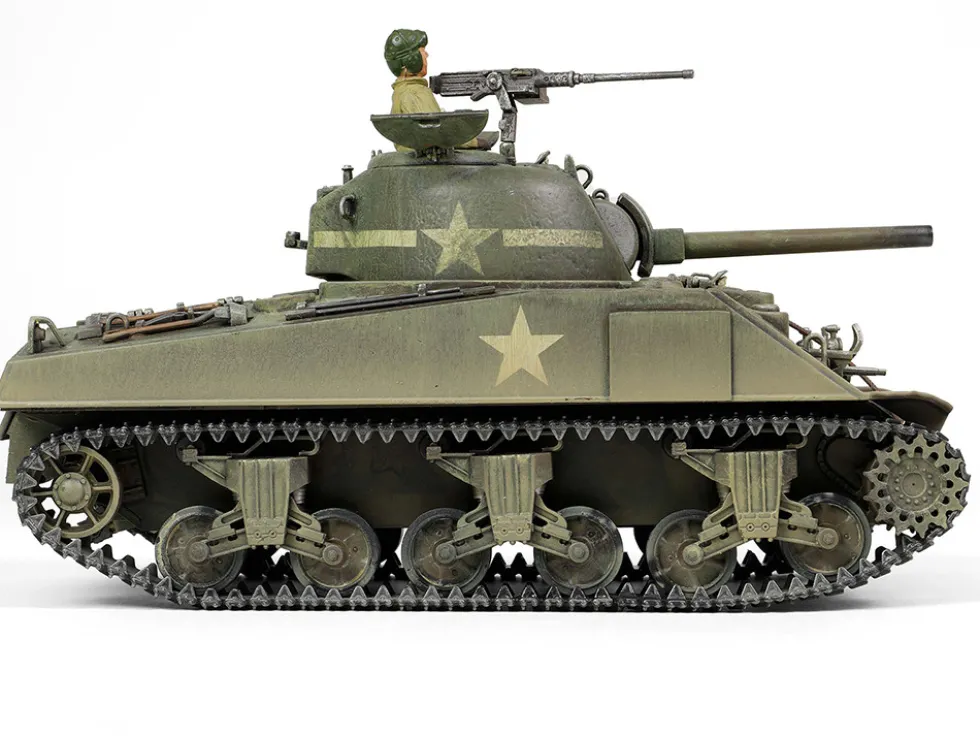 Sherman M4A3 75 Medium Tank U.S. Training vehicle C Company 10th Tank Battalion 5th Armored Division New York 1943 Engine Plus Series 1/32 Diecast Model Metal Proud MP-912131A