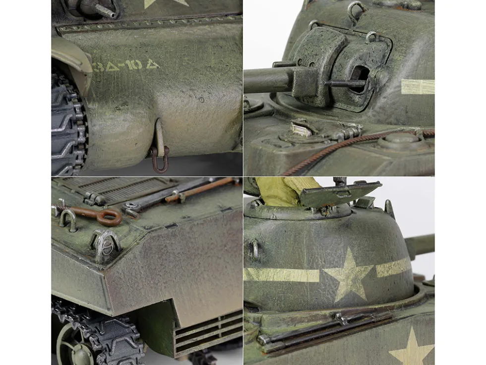 Sherman M4A3 75 Medium Tank U.S. Training vehicle C Company 10th Tank Battalion 5th Armored Division New York 1943 Engine Plus Series 1/32 Diecast Model Metal Proud MP-912131A