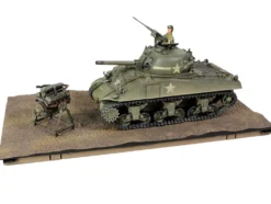 Sherman M4A3 75 Medium Tank U.S. Training vehicle C Company 10th Tank Battalion 5th Armored Division New York 1943 Engine Plus Series 1/32 Diecast Model Metal Proud MP-912131A