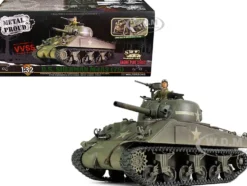 Sherman M4A3 75 Medium Tank U.S. Training vehicle C Company 10th Tank Battalion 5th Armored Division New York 1943 Engine Plus Series 1/32 Diecast Model Metal Proud MP-912131A