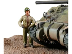 Sherman M4 75 Medium Tank U.S. 753th Tank Battalion Gustav Line Italy 1944 Engine Plus Series 1/32 Diecast Model Metal Proud MP-912101A