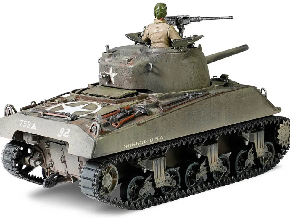 Sherman M4 75 Medium Tank U.S. 753th Tank Battalion Gustav Line Italy 1944 Engine Plus Series 1/32 Diecast Model Metal Proud MP-912101A