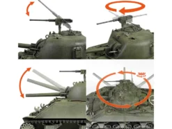 Sherman M4 75 Medium Tank U.S. 753th Tank Battalion Gustav Line Italy 1944 Engine Plus Series 1/32 Diecast Model Metal Proud MP-912101A