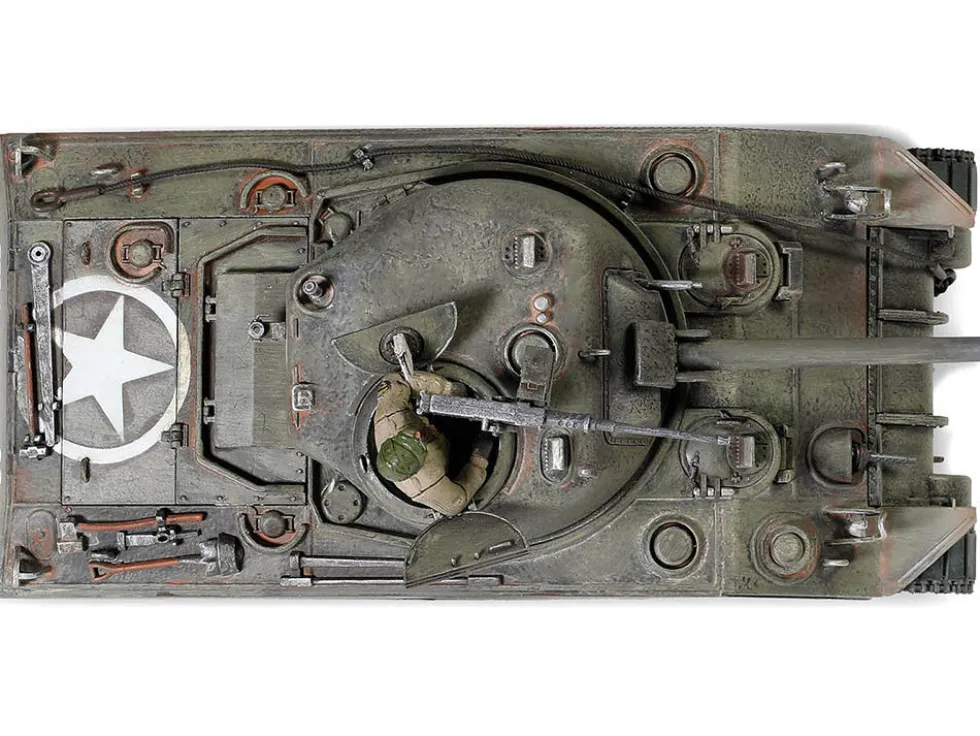 Sherman M4 75 Medium Tank U.S. 753th Tank Battalion Gustav Line Italy 1944 Engine Plus Series 1/32 Diecast Model Metal Proud MP-912101A