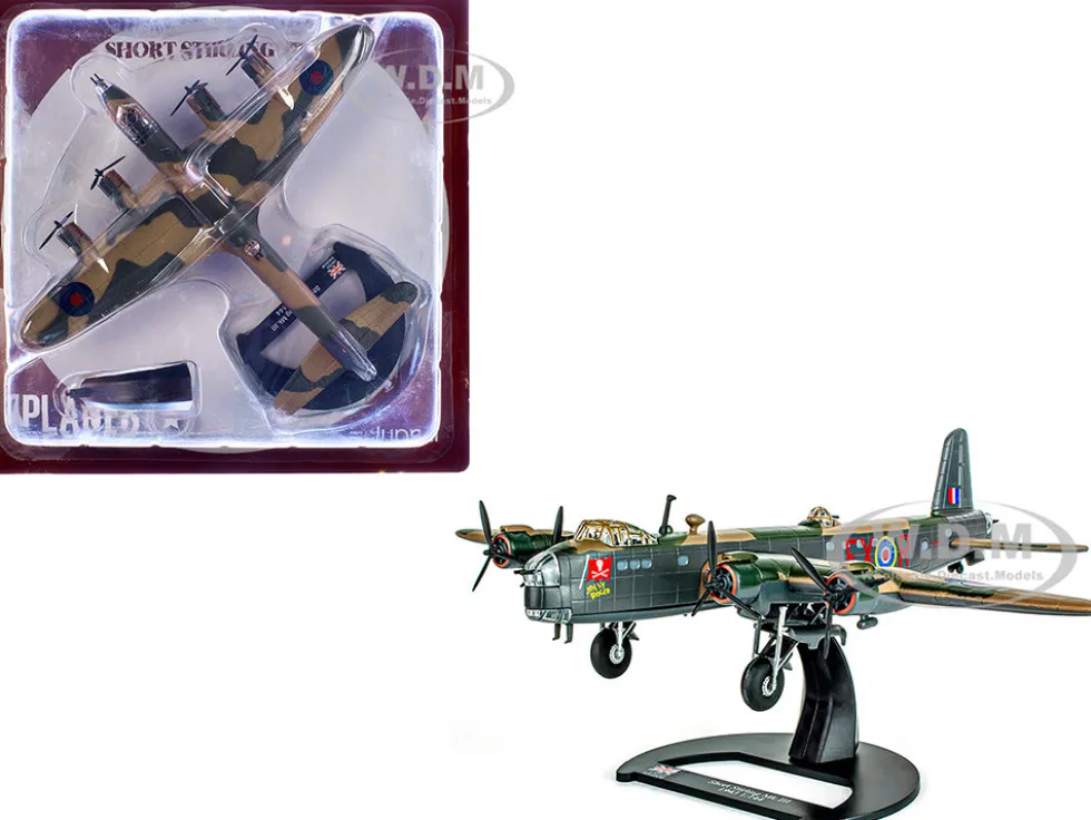 Short Stirling Mk.III Aircraft "Jolly Roger, No. 199 Squadron, 100 Group" (1943) British Royal Air Force "Planes of World War II" Series 1/144 Diecast Model Airplane by Luppa