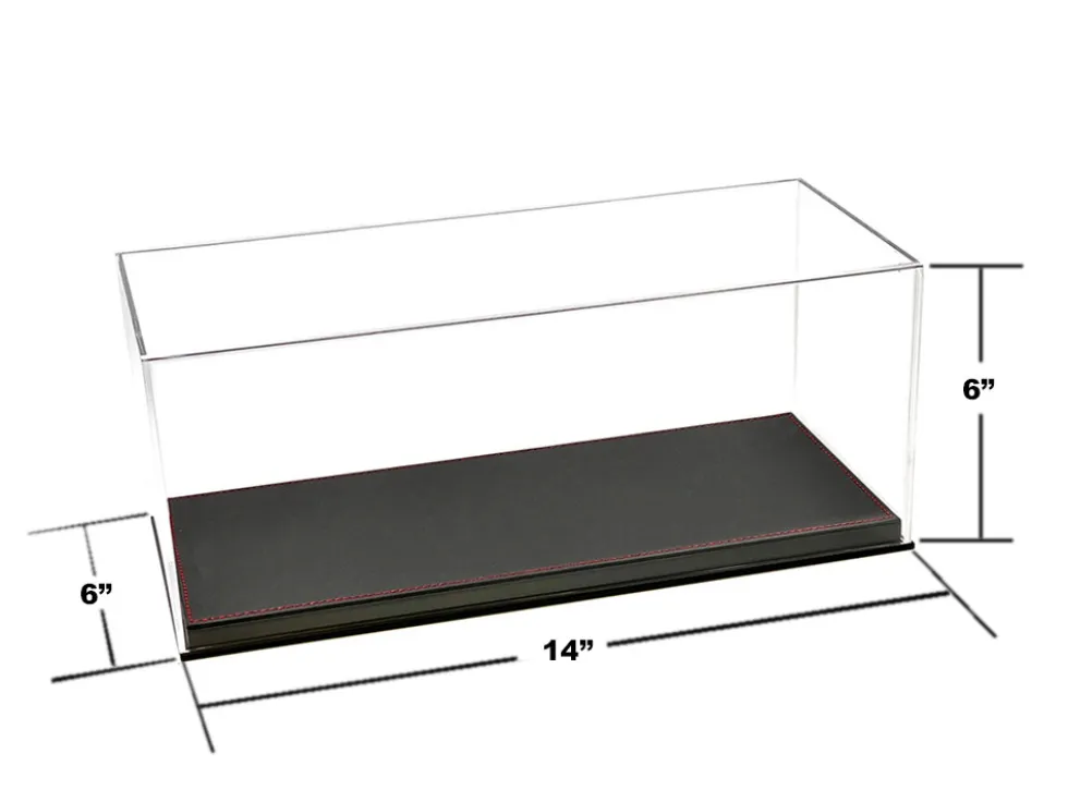 Showcase Acrylic Display Case with Black Synthetic Leather Base Mijo Exclusives 1/18 Scale Models MJ35015L