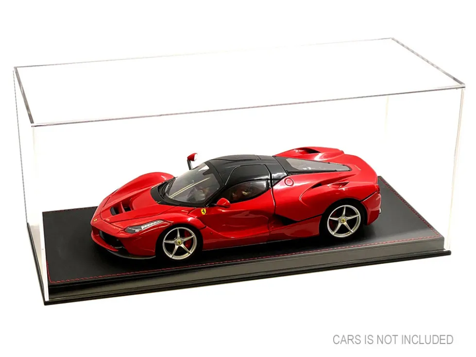 Showcase Acrylic Display Case with Black Synthetic Leather Base Mijo Exclusives 1/18 Scale Models MJ35015L