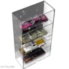 Showcase 4 Car Display Case Wall Mount with Black Back Panel Mijo Exclusives for 1/24 1/25 Scale Models MJ1019BK
