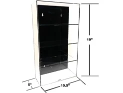 Showcase 4 Car Display Case Wall Mount with Black Back Panel Mijo Exclusives for 1/24 1/25 Scale Models MJ1019BK