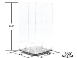 Showcase 24 Car Display Desktop Spinner with Cover Mijo Exclusives for 1/64 Scale Models MJ17032