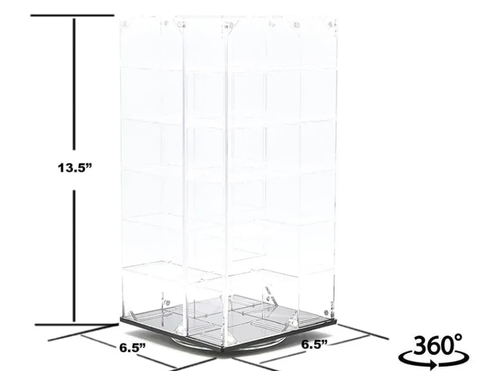 Showcase 24 Car Display Desktop Spinner with Cover Mijo Exclusives for 1/64 Scale Models MJ17032