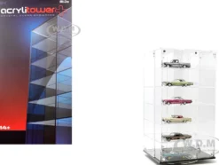 Showcase 24 Car Display Desktop Spinner with Cover Mijo Exclusives for 1/64 Scale Models MJ17032