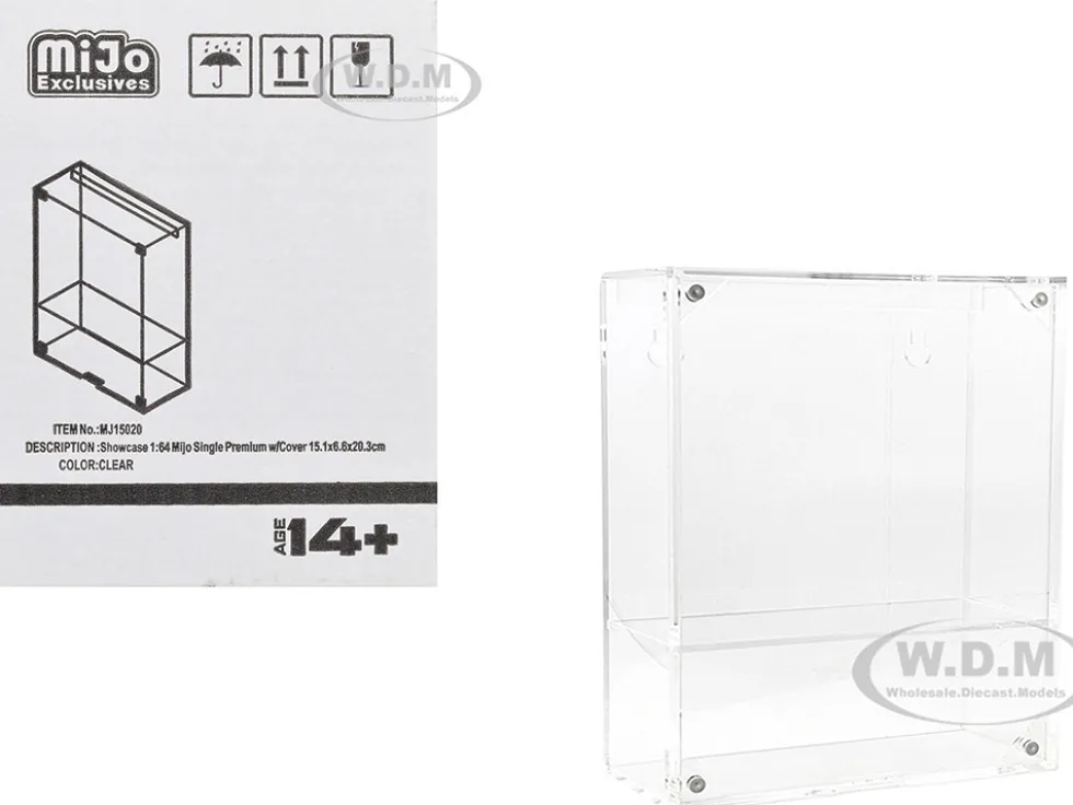 Showcase Premium Collector Single Display Case with Shelf Mijo Exclusives for 1/64 Scale Models MJ15020