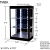 Showcase 3 Tier Display Case with Mirror Back Panel and LED Lights for 1/64-1/18 Scale Models