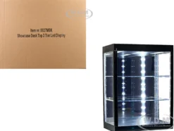 Showcase 3 Tier Display Case with Mirror Back Panel and LED Lights for 1/64-1/18 Scale Models