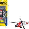 Sikorsky HH 60J Jayhawk Helicopter White and Red United States Coast Guard with Runway Section Diecast Model Runway24 RW075
