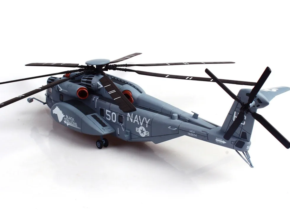 Sikorsky MH-53E Sea Dragon Helicopter "United States Navy, Black Stallions, Tail Number 50" Light Gray 1/72 Diecast Model by Panzerkampf