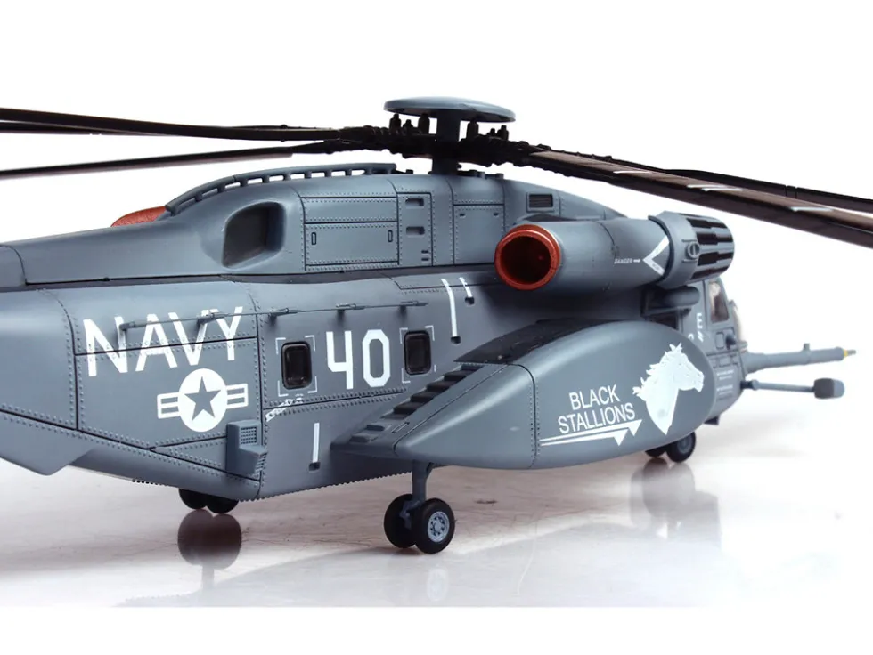 Sikorsky MH-53E Sea Dragon Helicopter "United States Navy, Black Stallions, Tail Number 40" Light Gray 1/72 Diecast Model by Panzerkampf