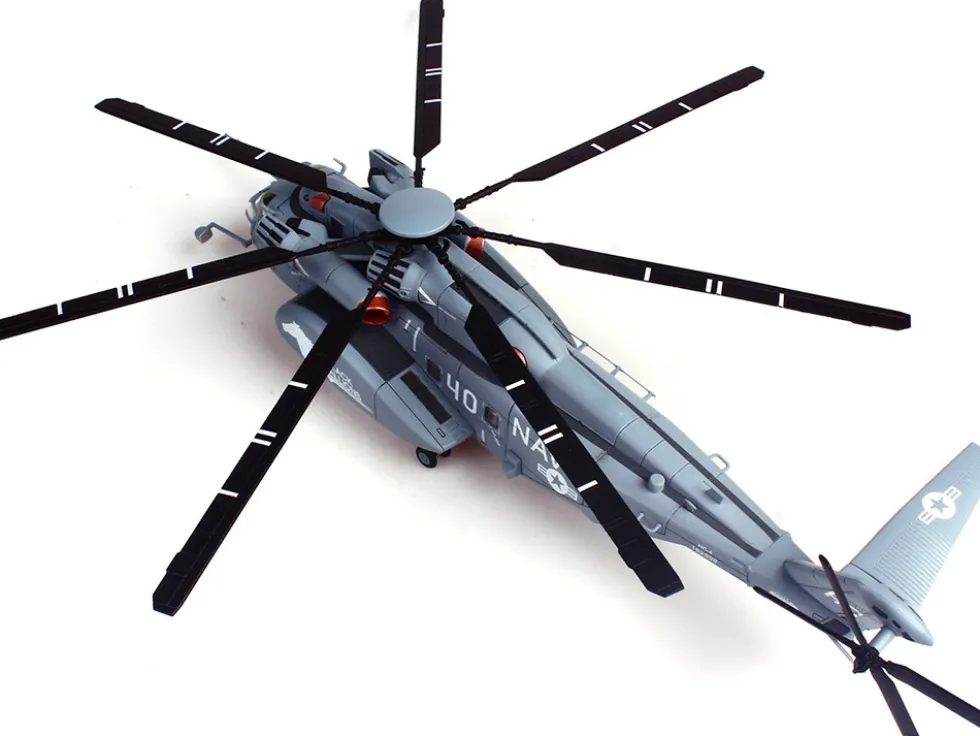 Sikorsky MH-53E Sea Dragon Helicopter "United States Navy, Black Stallions, Tail Number 40" Light Gray 1/72 Diecast Model by Panzerkampf